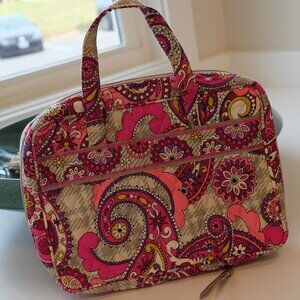 Vera Bradley Bible Carrier Tote – Bright Pink Pattern, Quilted Interior (NWOT)